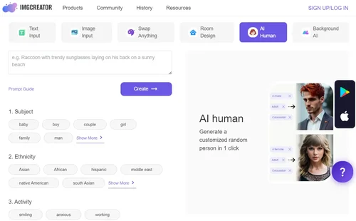 Interface of ZMO.AI