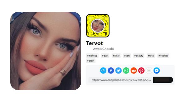 Snapchat's Tervot filter effect