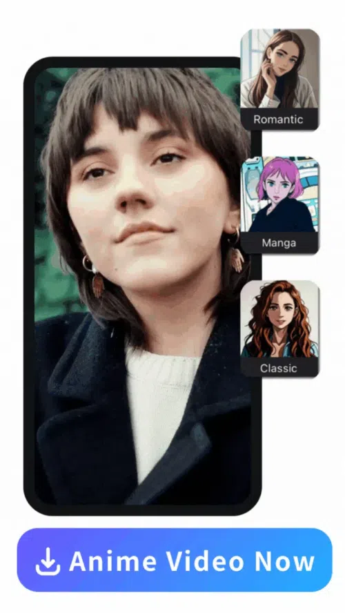 use Vivid AI to turn video to animation in romantic, manga and classic styles