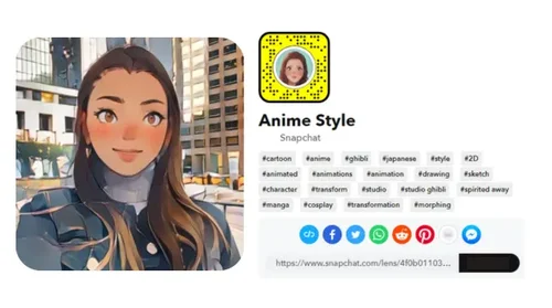 Snapchat's Anime Style filter effect