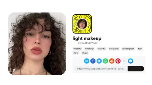 Snapchat's light makeup filter effect