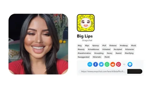 Snapchat's Big Lips filter effect