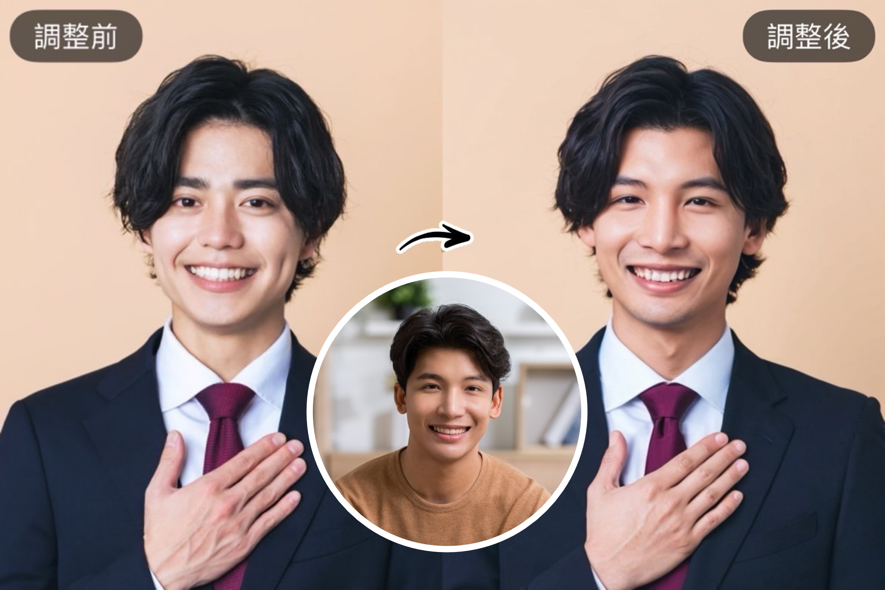 相片大師 AI 換臉更換髮型