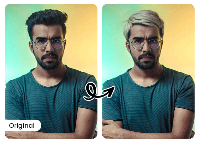 Männer-Frisuren ausprobieren mit KI-Objektersetzung