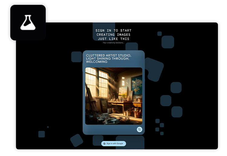 screenshot of ImageFX by Google's text to image feature