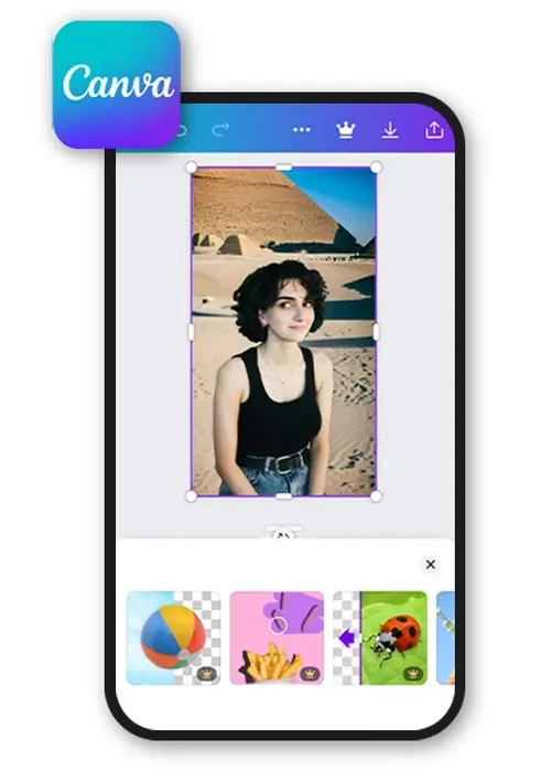 change photo background UI of Photoshop Express