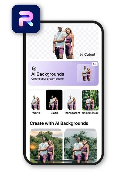 change photo background UI of PhotoRoom