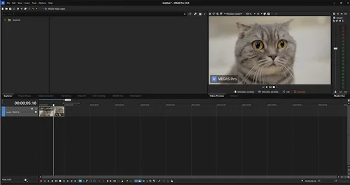 Vegas Pro 体験版UI