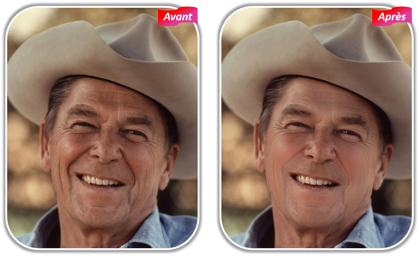 Démo rajeunir une photo sur un appareil mobile