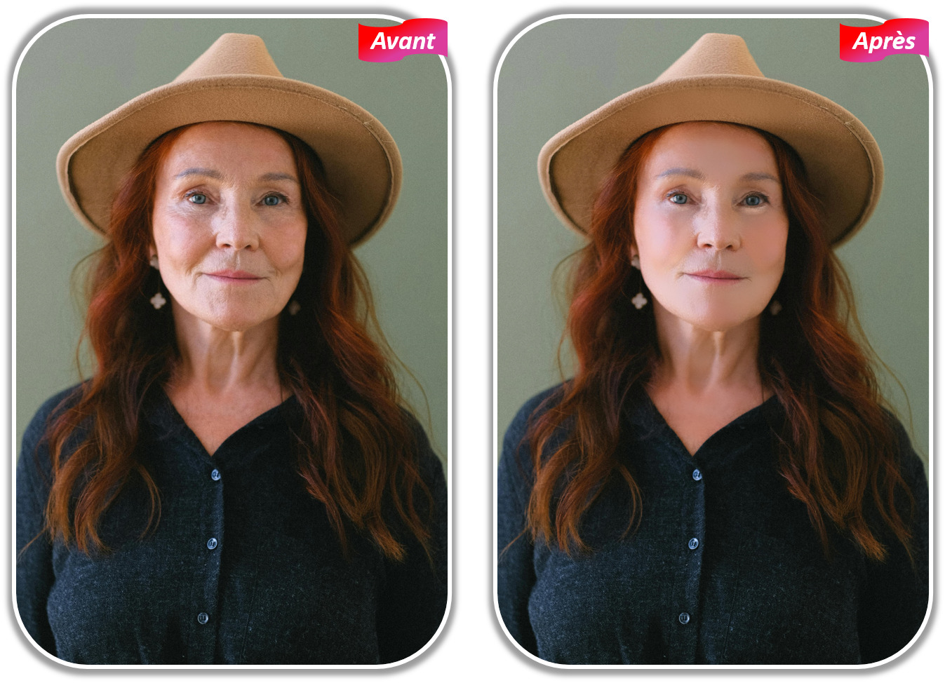 Rajeunir une photo démo avec PhotoDirector