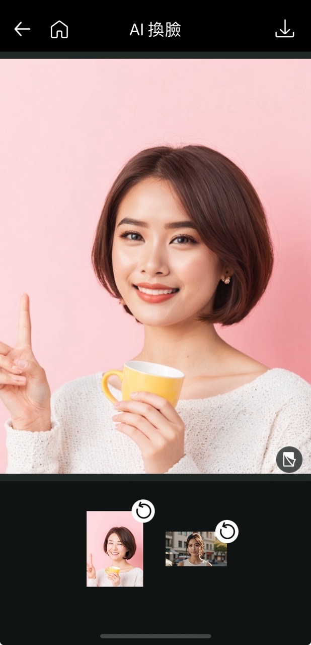 圓臉適合的髮型模擬