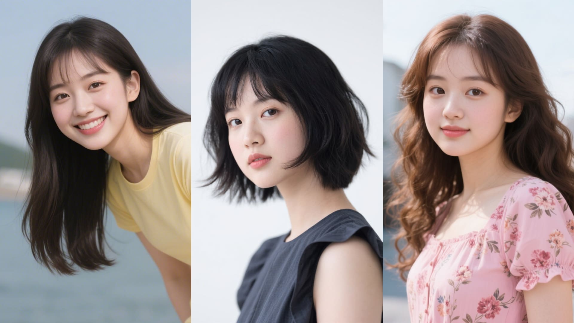 圓臉短髮髮型示範:掛耳短髮