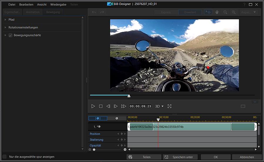 GoPro Videos mit Bewegungsunschärfe