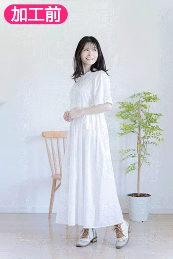 MyEdit アプリ 水着試着サンプル