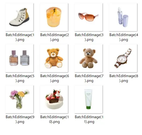 画像一括編集 フォルダ保存画像サンプル