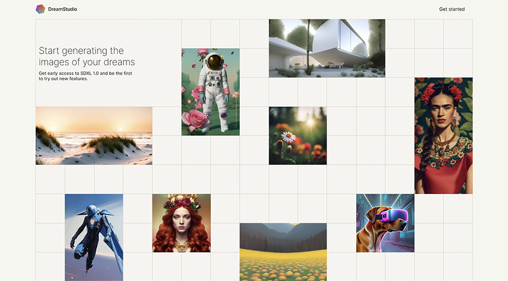 Dream Studio Interface