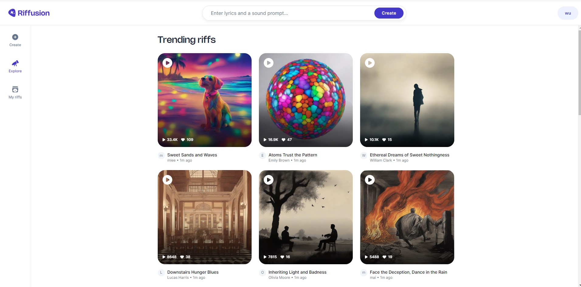 免費AI音樂生成器推薦 riffusion