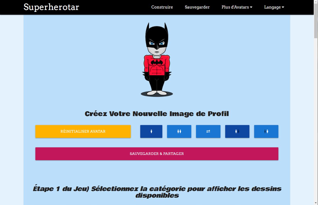 Superherotar - 2e Meilleur générateur de super héros
