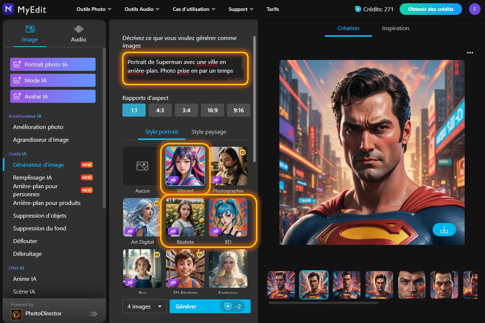 Tutoriel - Générer un super héros - Etape 2