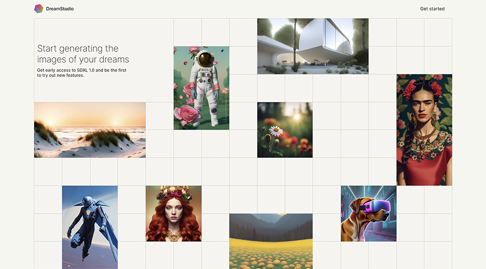 Dream Studio 인터페이스