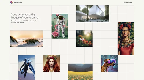 Dream Studio 인터페이스