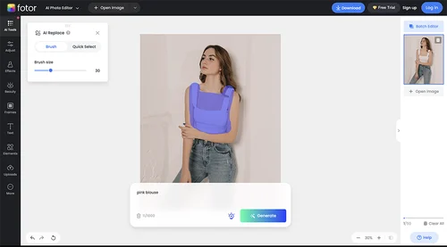 Fotor 인터페이스