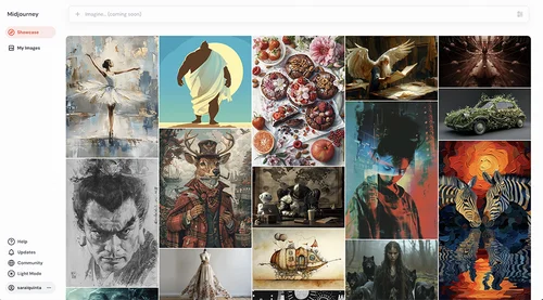 midjourney 인터페이스