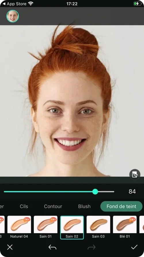 PhotoDirector - Meilleure application pour trouver teinte de fond de teint