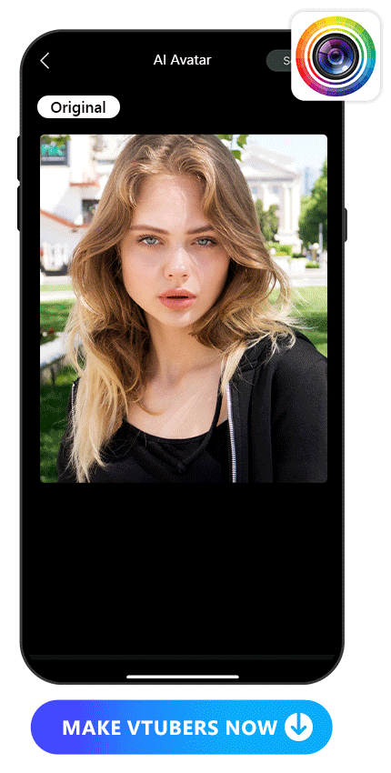 Vtubers created by PhotoDirector with AI Avatar feature in 4 styles