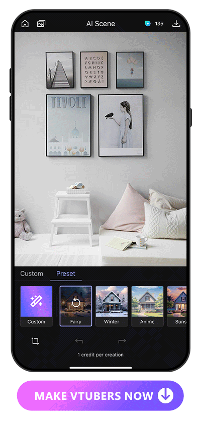 use Vivid AI to create Vtuber's background with the AI Room feature