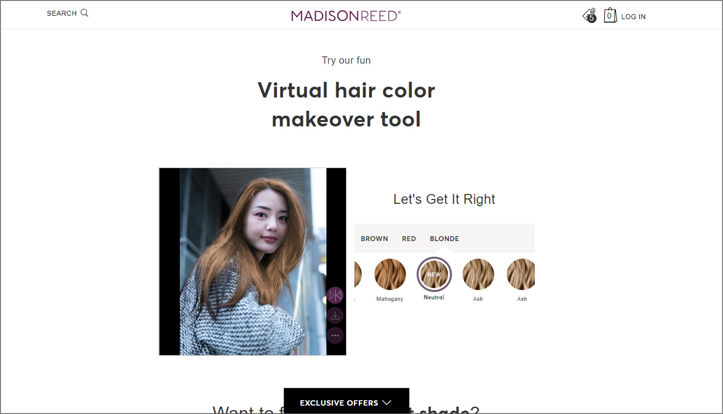 Madison Reed - 5e Meilleur simulateur de couleur de cheveux