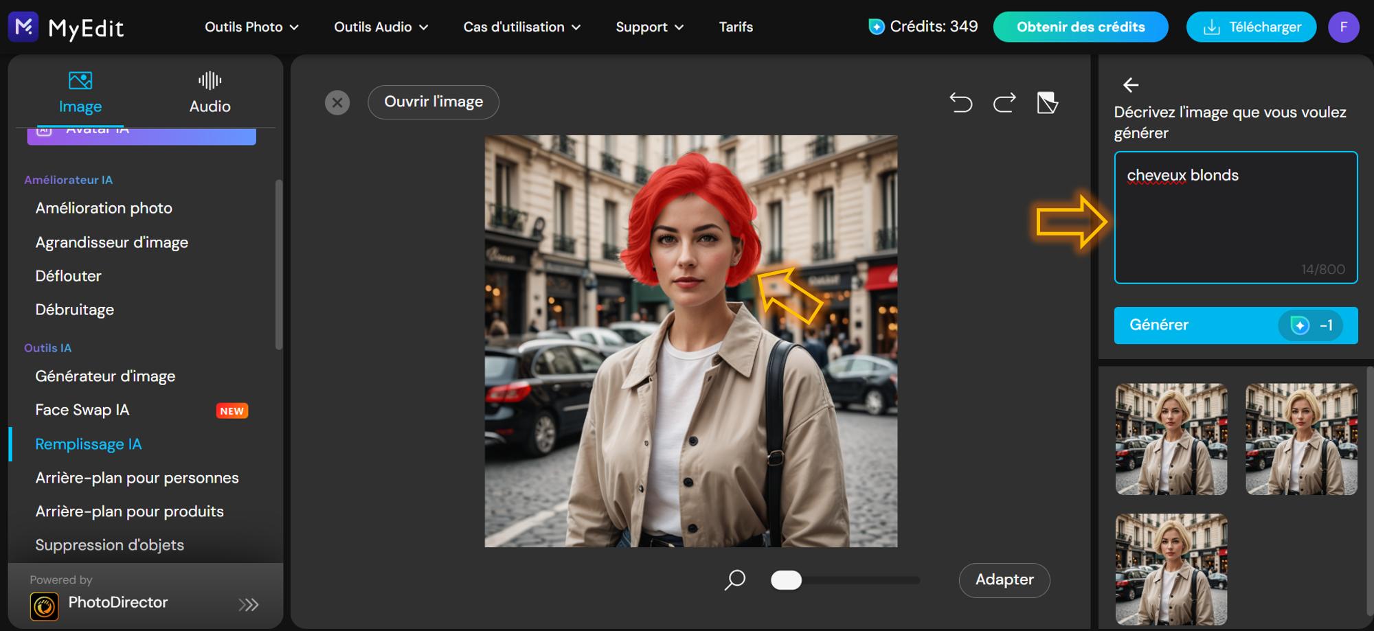 Tutoriel - Simuler une couleur de cheveux - Etape 2