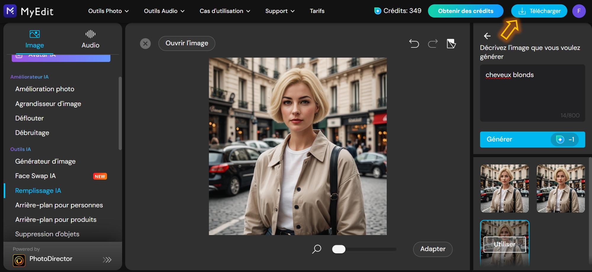 Tutoriel - Simuler couleur de cheveux - Etape 3