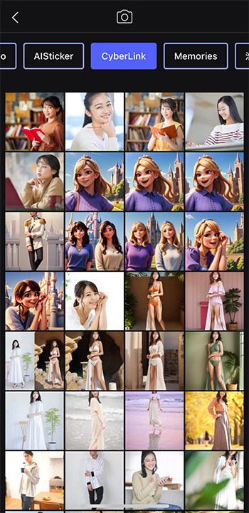 MyEdit アプリ 画像選択画面