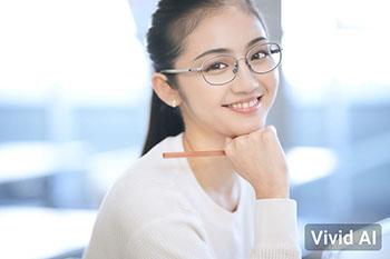 MyEdit アプリ AI メガネ加工後