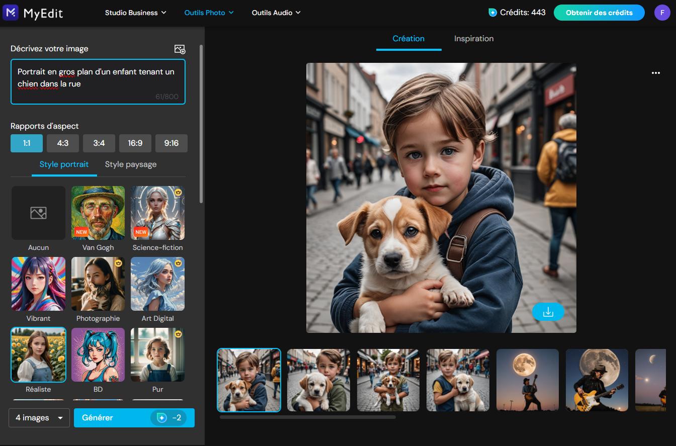 MyEdit - 1e meilleur site d'intelligence artificielle
