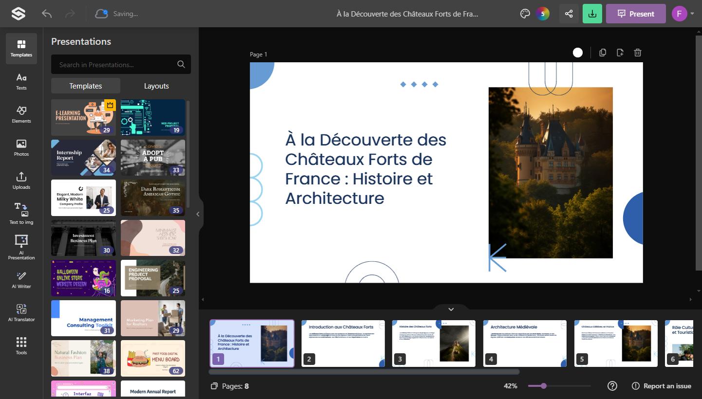 Slidesgo - 4e meilleur site d'intelligence artificielle
