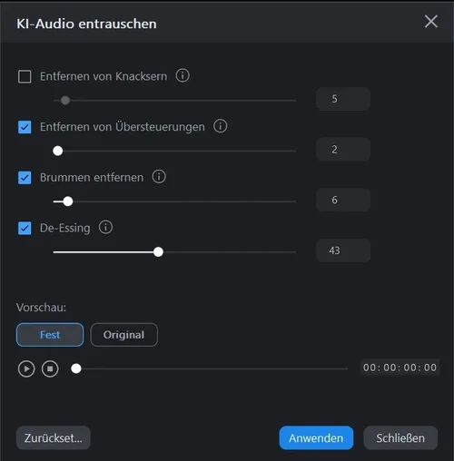 Video Hintergrundgeräusche können mit PowerDirector automatisch entfernt werden