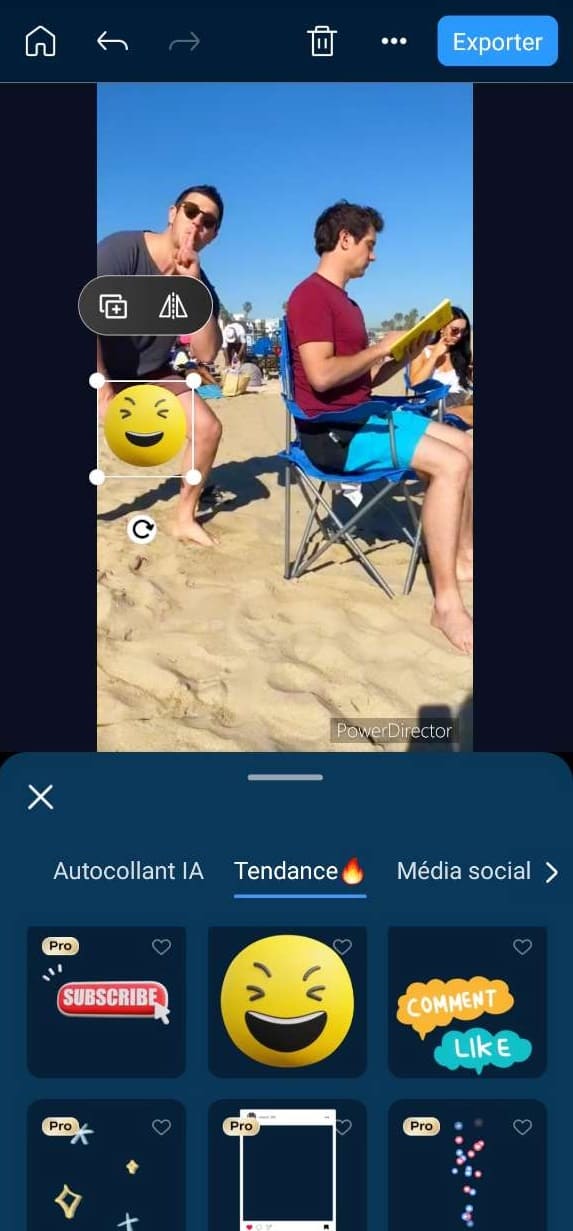 supprimer filigrane d'une vidéo TikTok avec PowerDirector