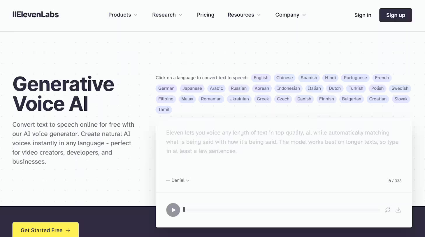 ElevenLabs Interface