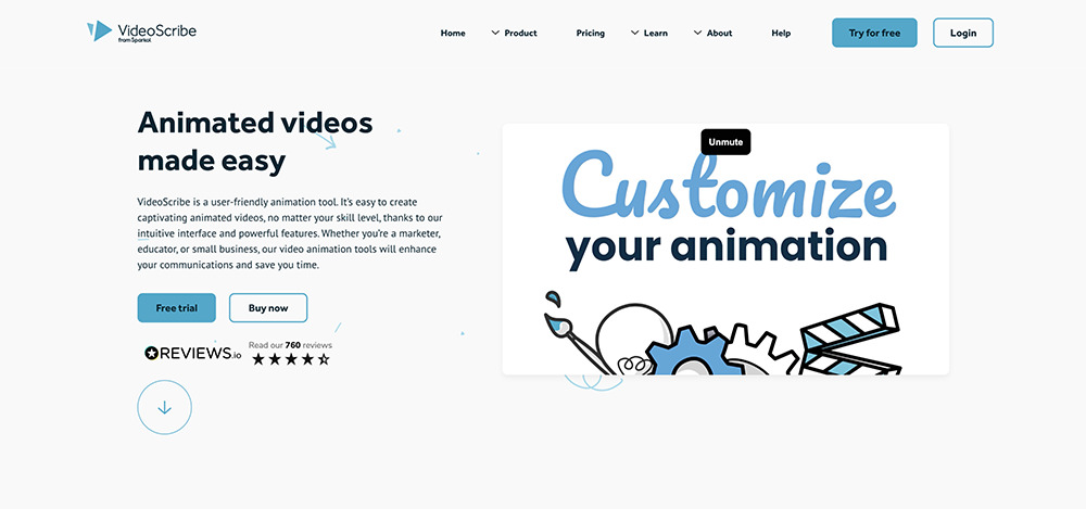 videoscribe Interface