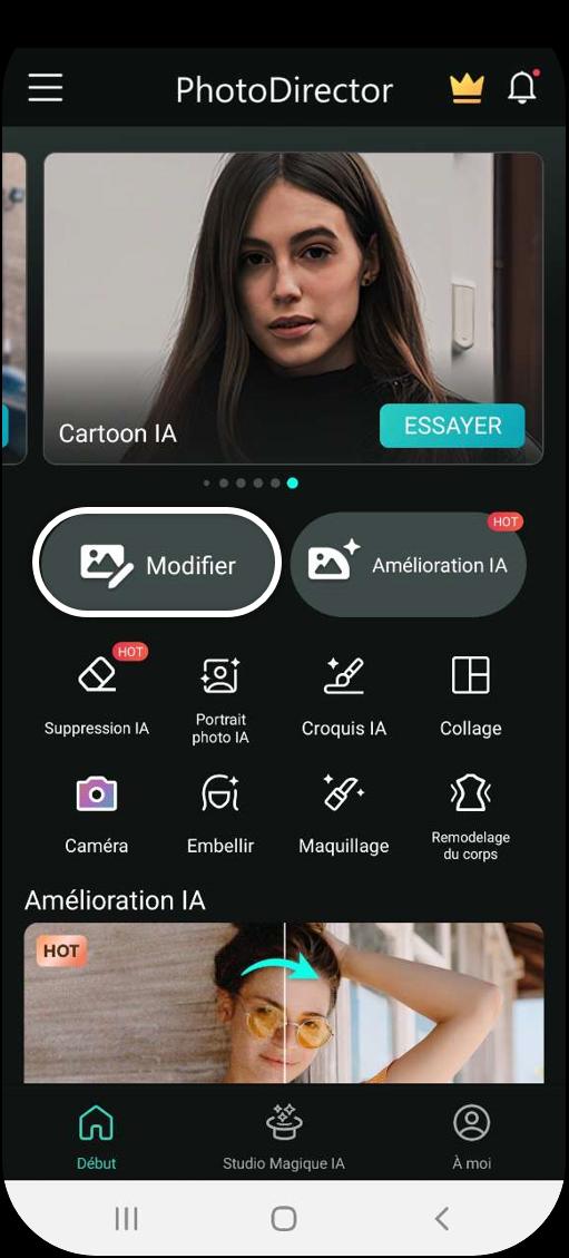 PhotoDirector - Changer de coiffure sur un visage Tutoriel 1