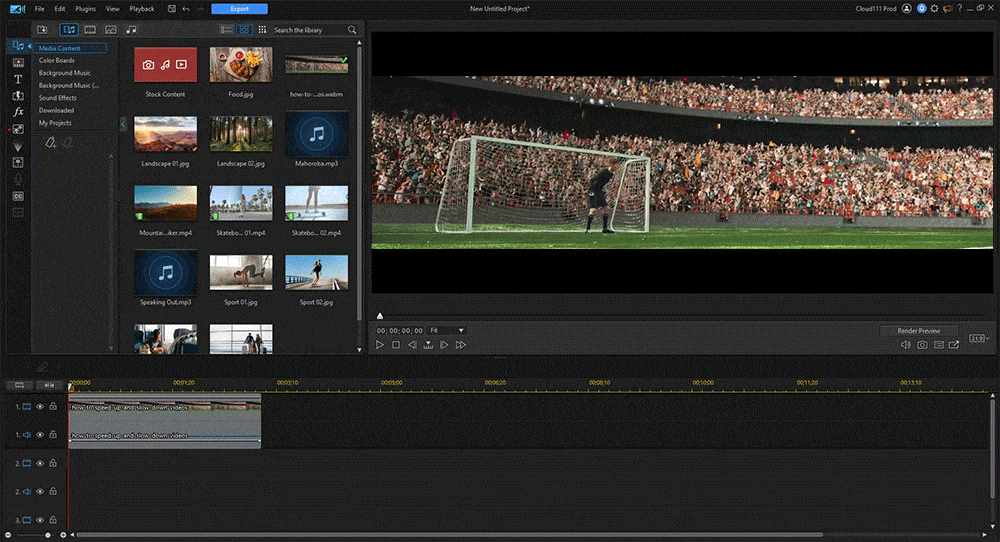 Slow-Motion Effekt in PowerDirector