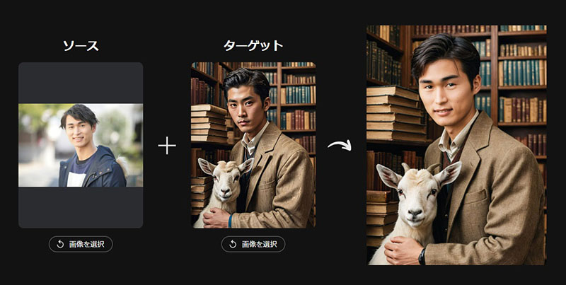 MyEdit AI 顔入れ替え 生成画像サンプル