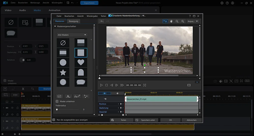 PowerDirector Videobearbeitungssoftware zum Entfernen von Wasserzeichen aus Videos