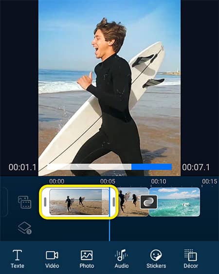 PowerDirector App - rogner video sur mobile
