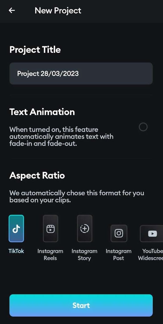 Splice - choisir format