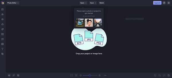 BeFunky 인터페이스