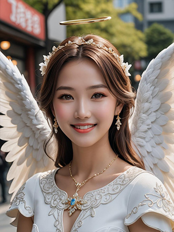 MyEdit AI 生成画像 天使のコスプレ