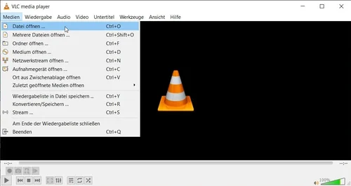Video in den VLC Player laden